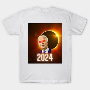 Dark Brandon Solar Joe Biden Funny 2024 Total Eclipse T-Shirt